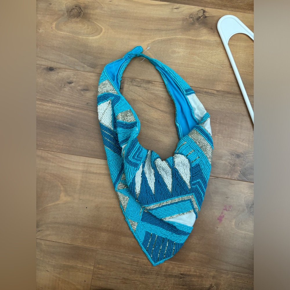 Beaded scarf necklace